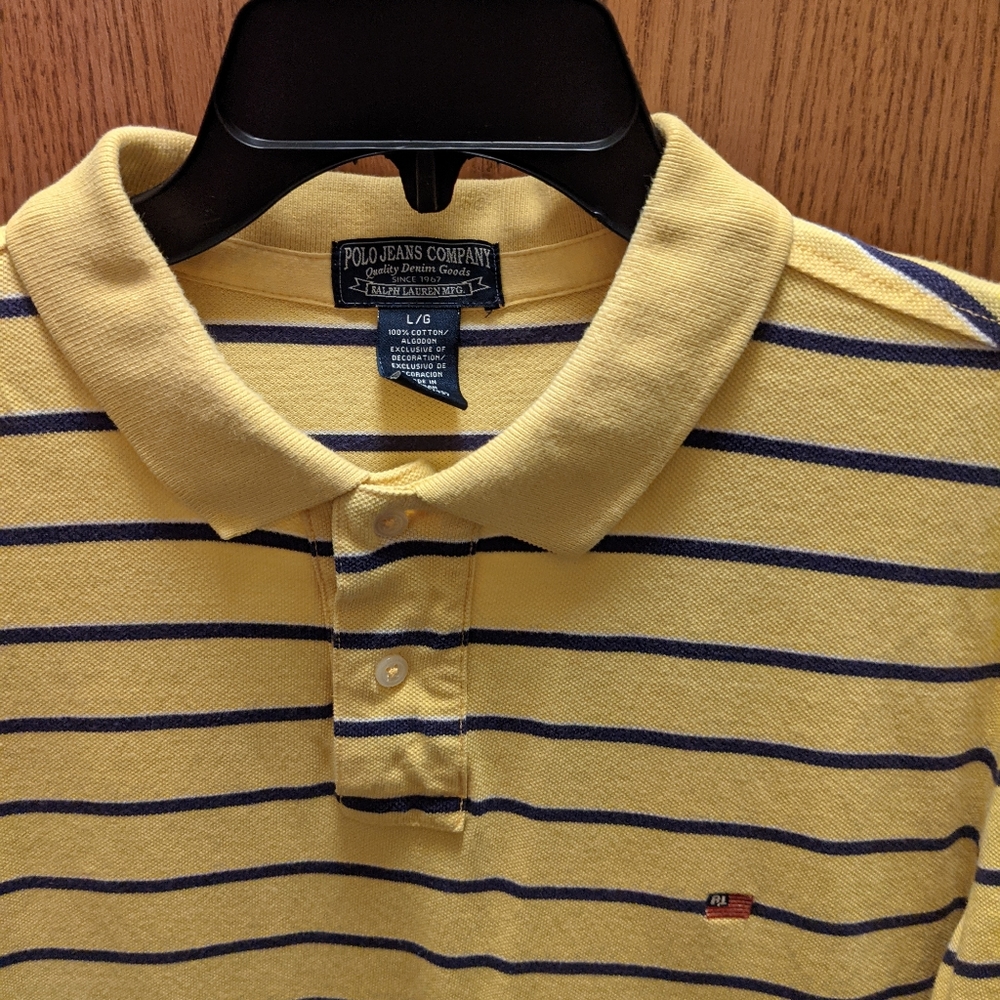 3/$30 Polo Jeans Ralph Lauren Shirt Yellow Blue